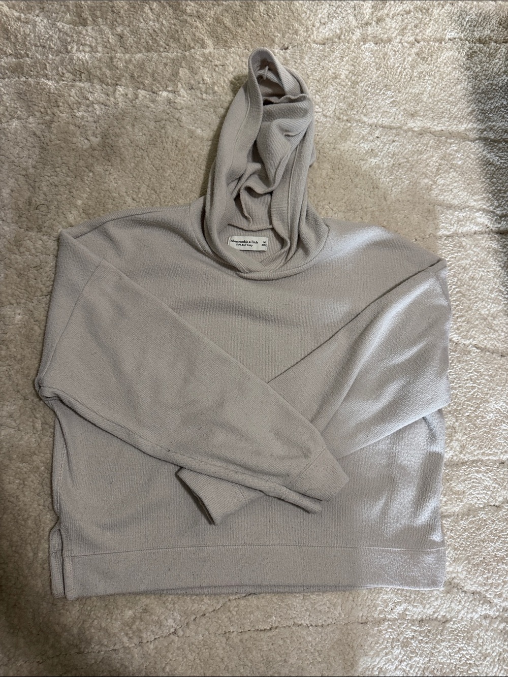Abercrombie & Fitch Taupe Hooded Pullover Sweater